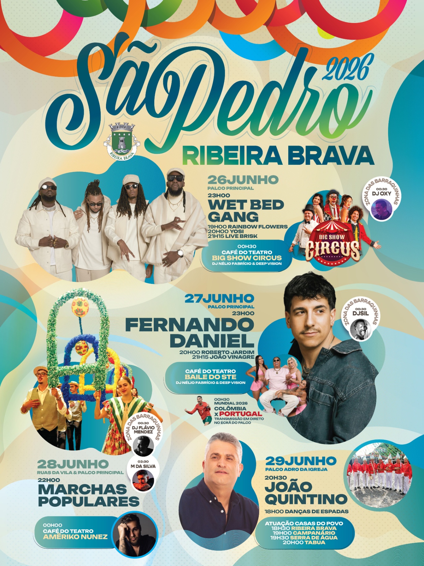 Cartaz geral do Grande Arraial de São Pedro 2026