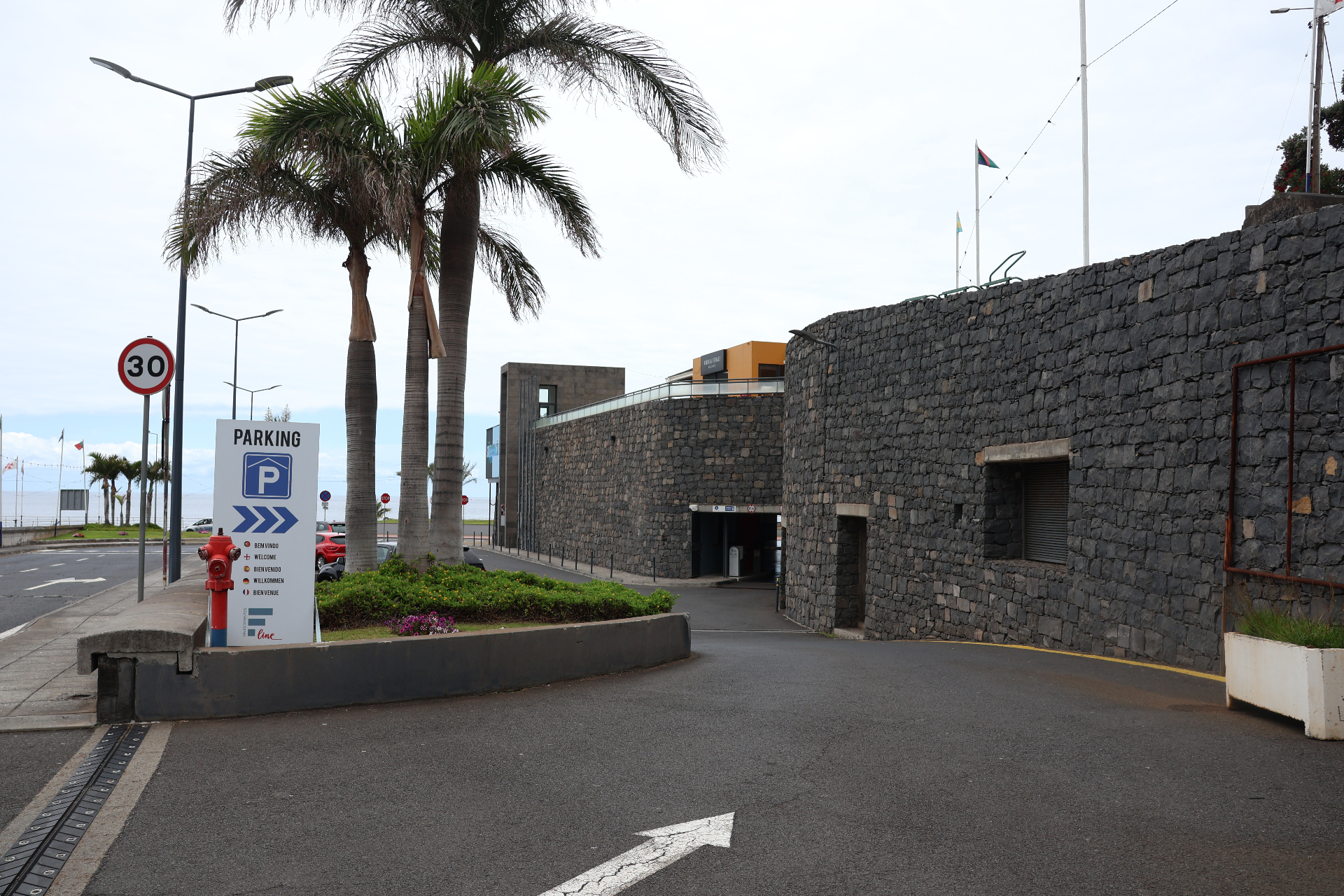 Parque privado junto à praia